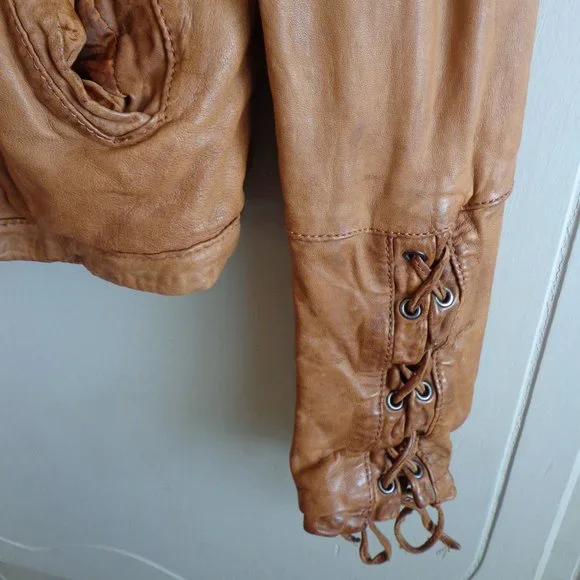 NWT Street Leathers Soft Leather Jacket S 2-Way Zip Closure